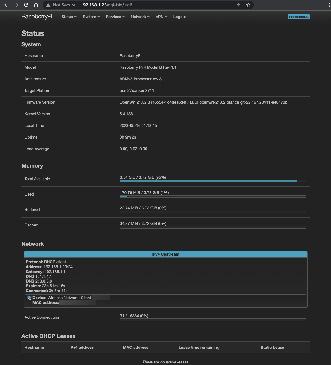 OpenWRT Network Settings