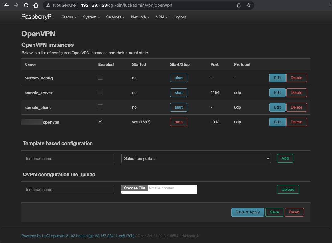 OpenWRT VPN Settings