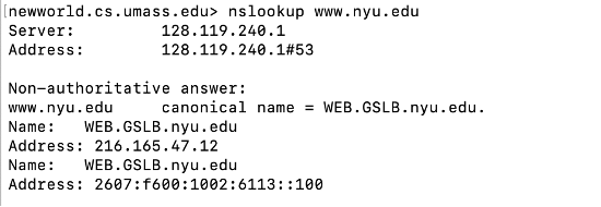 nslookup